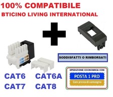 presa di rete dati rj45 compatibile bticino living international ethernet 8p8c