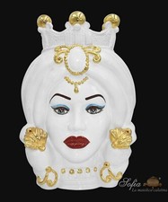 Vaso forma testa di moro donna