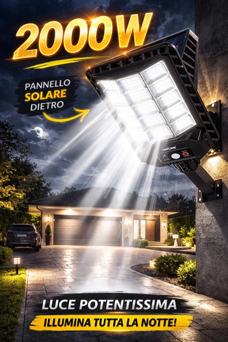 Lampione led solare 2000w - lampione,