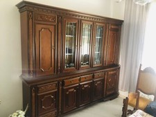 MOBILE SOGGIORNO VINTAGE MARRONE con vetrina in buone condizioni 