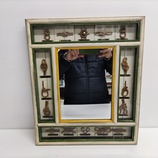SPECCHIO DA PARETE CORNICE DECORATA CON NODI MARINAI STILE MARINA 46X38 CM CIRCA