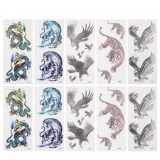 10 fogli di tatuaggi finti