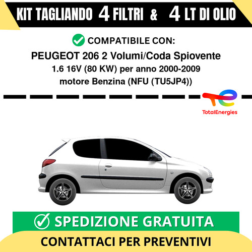 Tagliando per peugeot 206 - per, 2