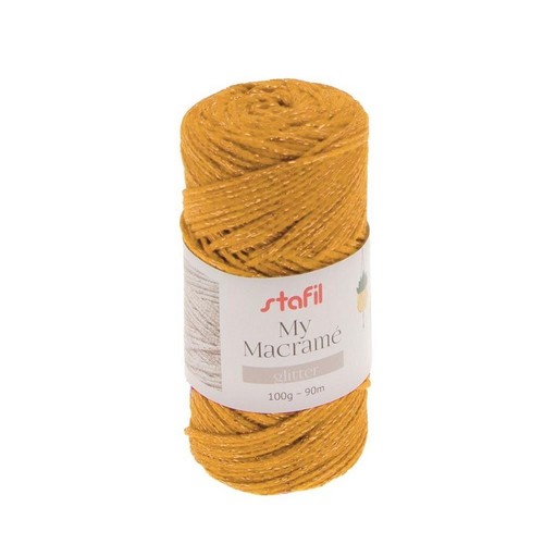Filato macramè glitter ambra - filato,