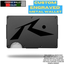 Portafoglio in alluminio con logo arrugginito inciso a laser