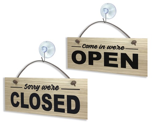 1091 open closed sign rigid - open,
