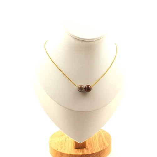 Collana perline legno - collana, 2