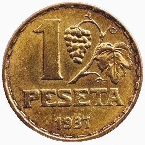Moneda peseta 1937 2ª - moneda,