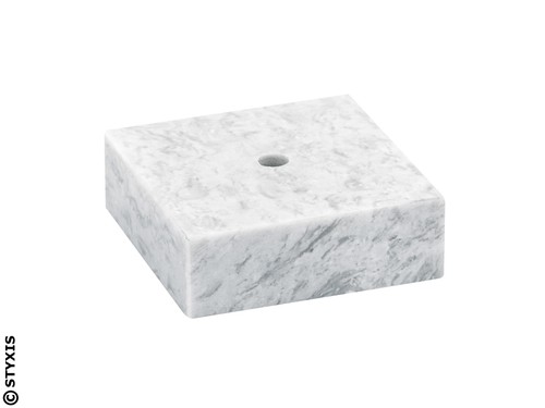 Base marmo bianco - in, foro