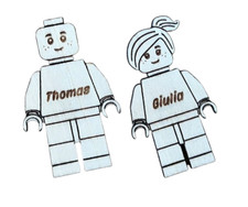Calamita in legno omino lego