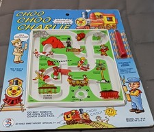 Gioco giocattolo labirinto magnetico treno Choo Choo Charlie vintage anni 90