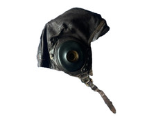 Elmetto da volo vintage originale USAF A-11 WW2 intermedio militare in pelle L