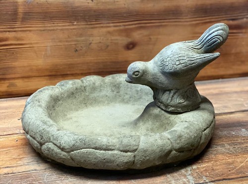 Stone garden bird bagno - stone, top