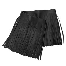 Frange cuir PU noir 6 pouces
