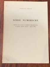 GRECO - SERIE NUMERICHE - estratto dalle lezioni di ANALISI MATEMATICA