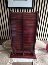 Porta CD Doppio in Legno Porta CD con Porte Scorrevoli a Rullo | Memorizza 50 CD