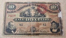 DIECI 10 LIRE BANCA NAZIONALE NEL REGNO D'ITALIA 17/07/1872