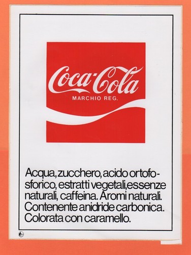 Coca cola italia adesivo - coca-cola,