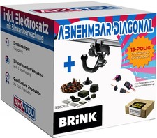 Gancio di traino BRINK PER TOYOTA RAV4 16-18 diag. rimovibile + 13 poli ECS ES SPEZ