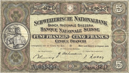 Banconota svizzera franchi - banconota,