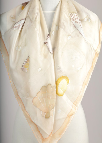 Panno ombre conchiglie - , beige