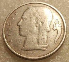 MONETA 5 FRANCHI BELGIO 1950