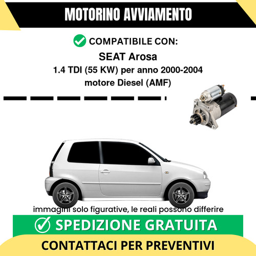 Motorino avviamento seat arosa - avviamento,