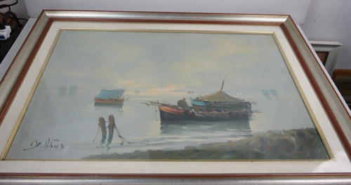 Vecchio quadro dipinto mano - quadro,