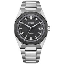 Uomo radiocontrollato CITIZEN Attesa CB3044-55E in titanio nero mai usato in ...