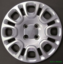 SET 4 COPRICERCHI COPPA RUOTA COPRIRUOTA BORCHIE PER FIAT PANDA 2012- R14 S/LOGO