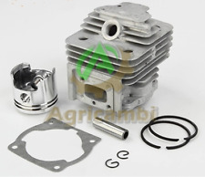 Cilindro e pistone decespugliatore trivella 52 cc completo di guarnizione 44 mm 