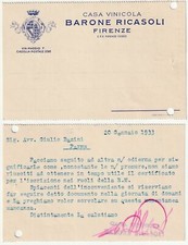 PUBBLICITARIA - FIRENZE - CASA VINICOLA BARONE RICASOLI -96574-