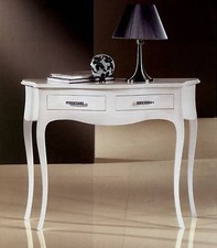 MOBILE CONSOLLE IN LEGNO SAGOMATA 2 CASSETTI  LACCATA BIANCA x INGRESSO SALA 435