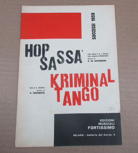 Spartito spartiti hop sassa - hop, sassa'