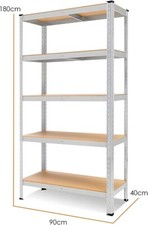 Scaffale Scaffali Scaffalature Mensole in Metallo e Mdf ad Incastro 90x40xh180