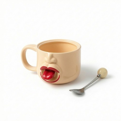 Tazza con faccia divertente - faccia,