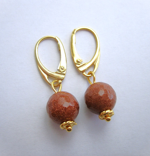 Orecchini fiume oro 10mm sfera - oro,