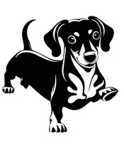 Adesivo auto bassotto XXL personalizzabile con nomi di cani