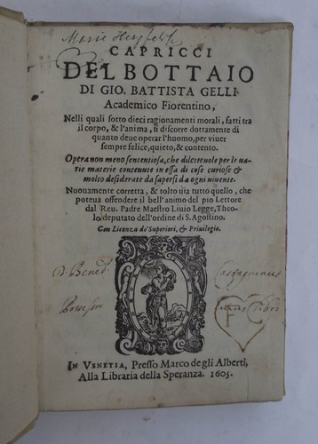 Gelli gio battista capricci - gelli,