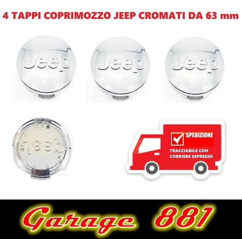Tappi coprimozzo jeep cromati - tappi,