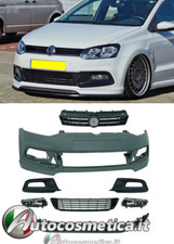 PARAURTI ANTERIORE PER VW POLO 6R 2009-2017 R-LINE LOOK SPOILER KIT ESTETICO