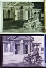 Rara foto negativa - Moto: GILLET Herstal (500 Sport?) - 1930/31 circa, raro