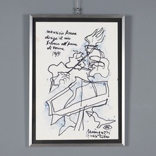 Luciano Minguzzi Acquarello Disegno Maurizio Arena Dirige Nabucco Italia 1991