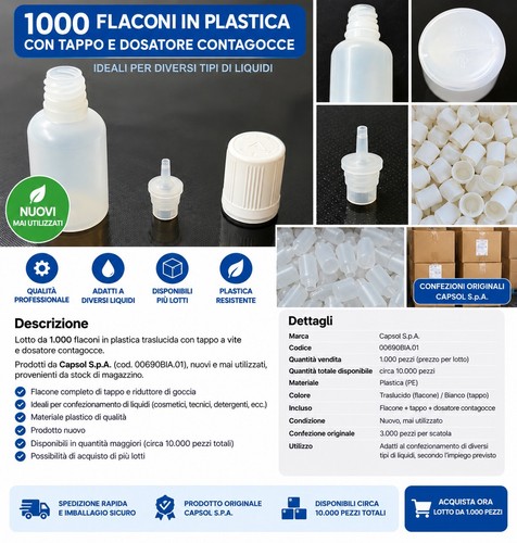 1000 flaconi capsol plastica - 1000,