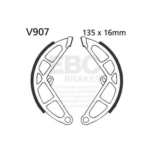 Ebc brake shoe - shoe, left