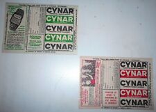 PUBBLICITA' CYNAR nelle SCHEDINE TOTOCALCIO 1983/1984 MONZA L.R.VICENZA ASCOLI