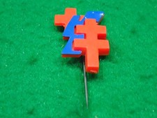 GIORNATA DELLE DUE CROCI PERIODO VENTENNIO SPILLA PINS BACHELITE RARA  (C1)