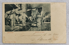cartolina palermo mercato tonno viaggiata 1900 formato piccolo