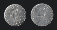 VATICANO 5 LIRE 1953 GIUSTIZIA