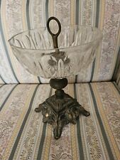 Portafrutta centrotavola Vintage In Vetro Ed Ottone